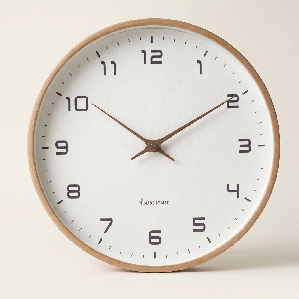 Wooden Wall Clock — Brown hero
