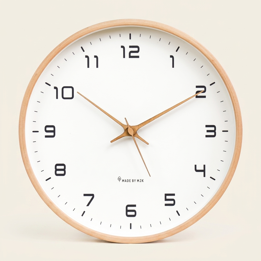 Wooden Wall Clock — Light Brown hero