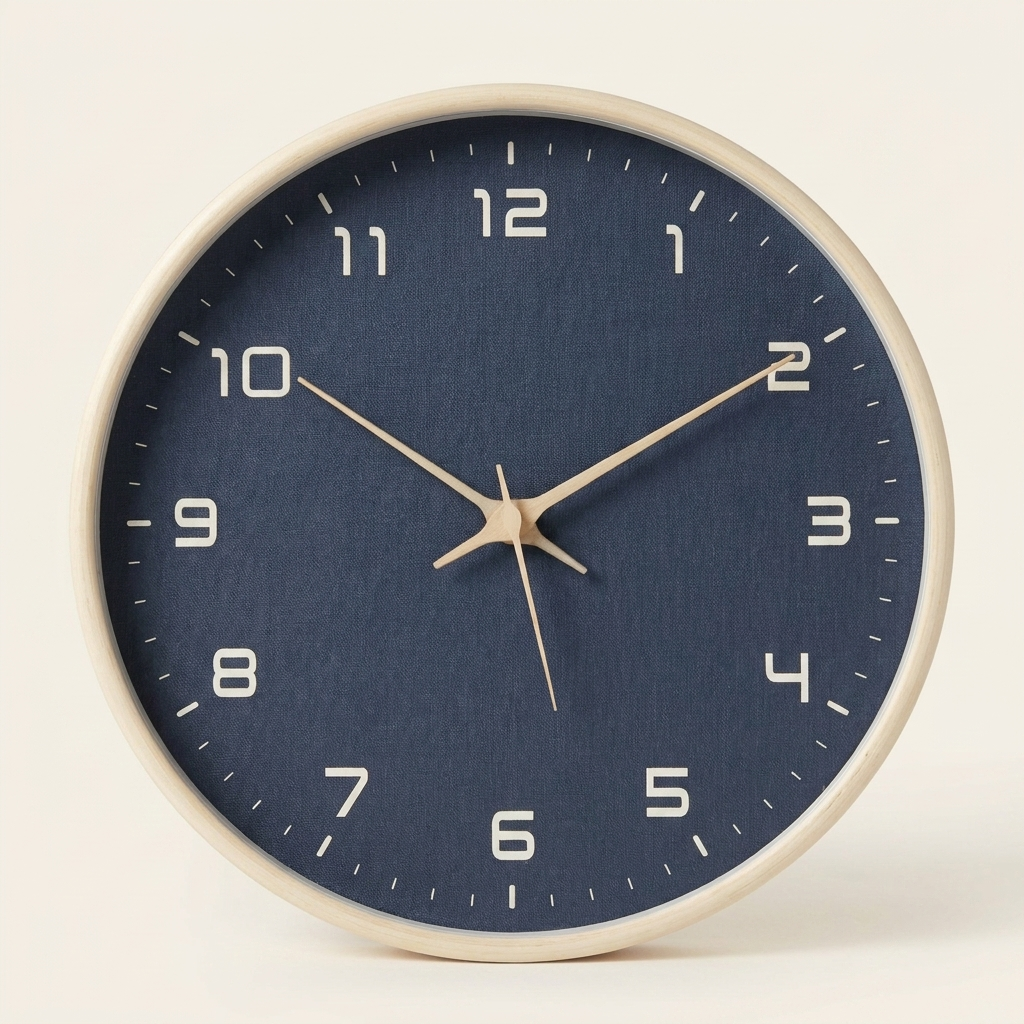 Wooden Wall Clock — Blue hero