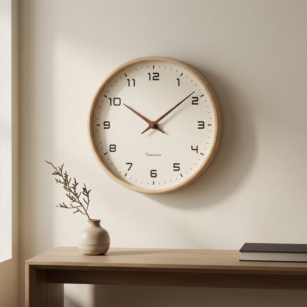 Wooden Wall Clock — lifestyle