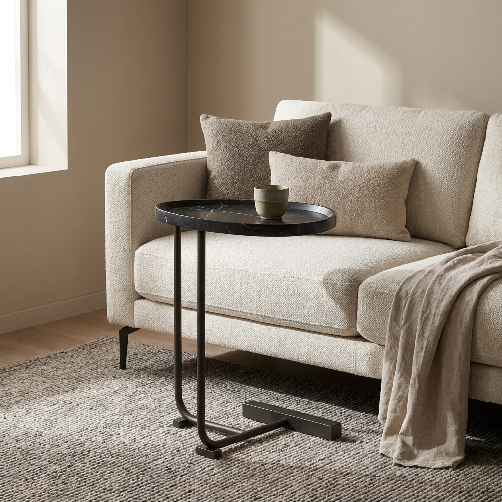 C-Shaped Side Table — lifestyle