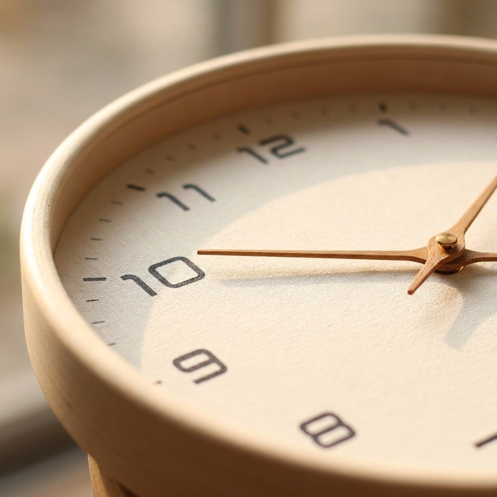 Wooden Wall Clock — detail