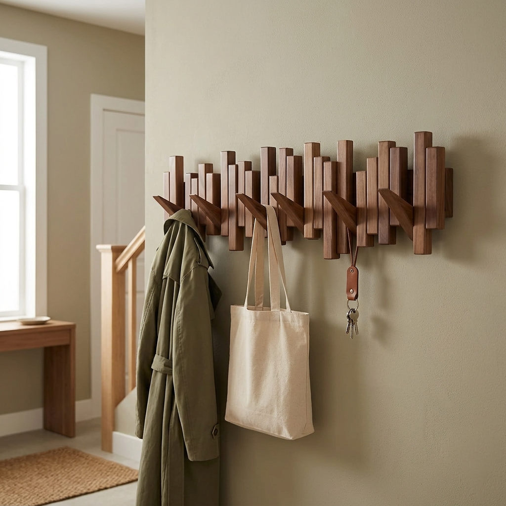 Wall Coat Rack — in use