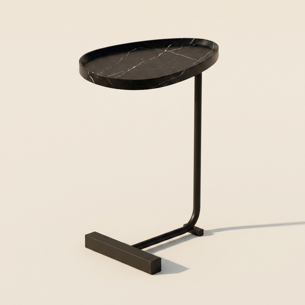 C-Shaped Side Table — angle