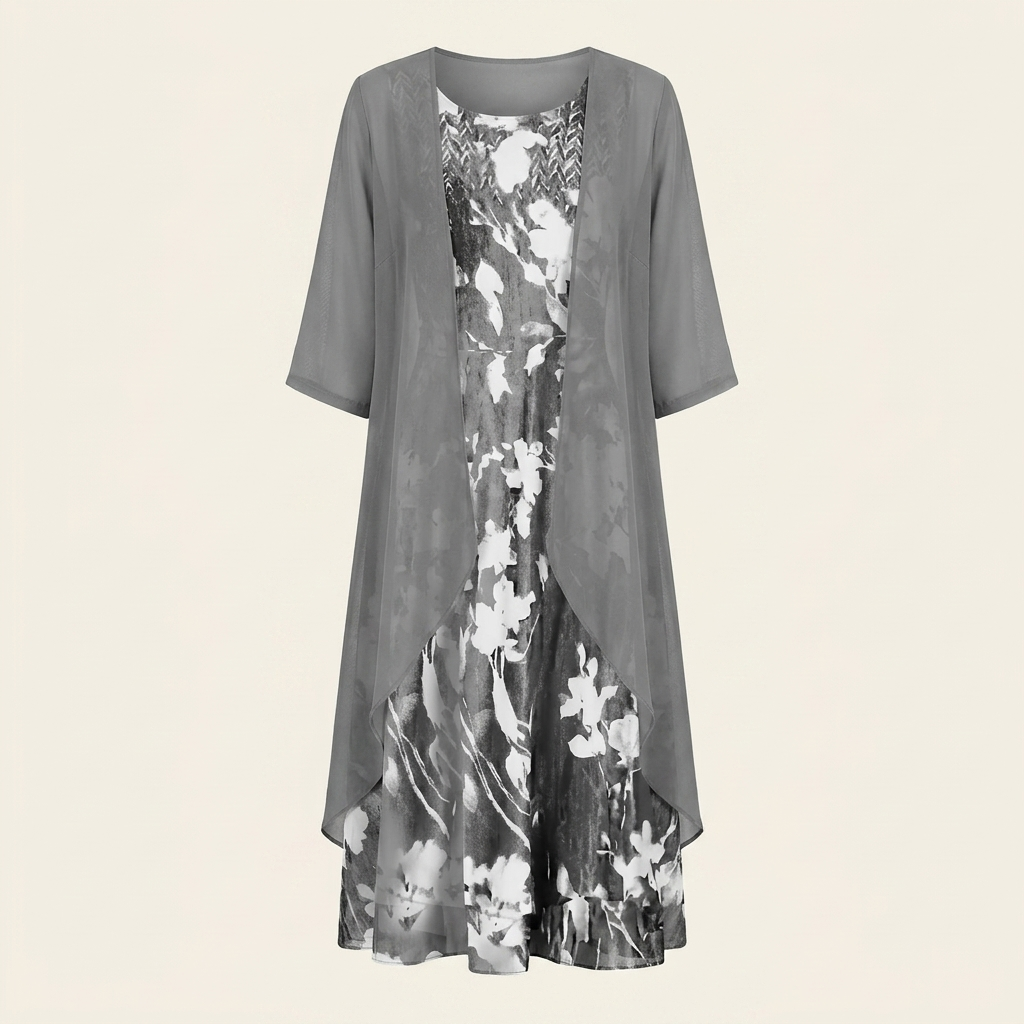 Chiffon Dress Set — Silver hero