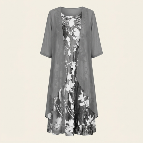 Chiffon Dress Set — Silver hero