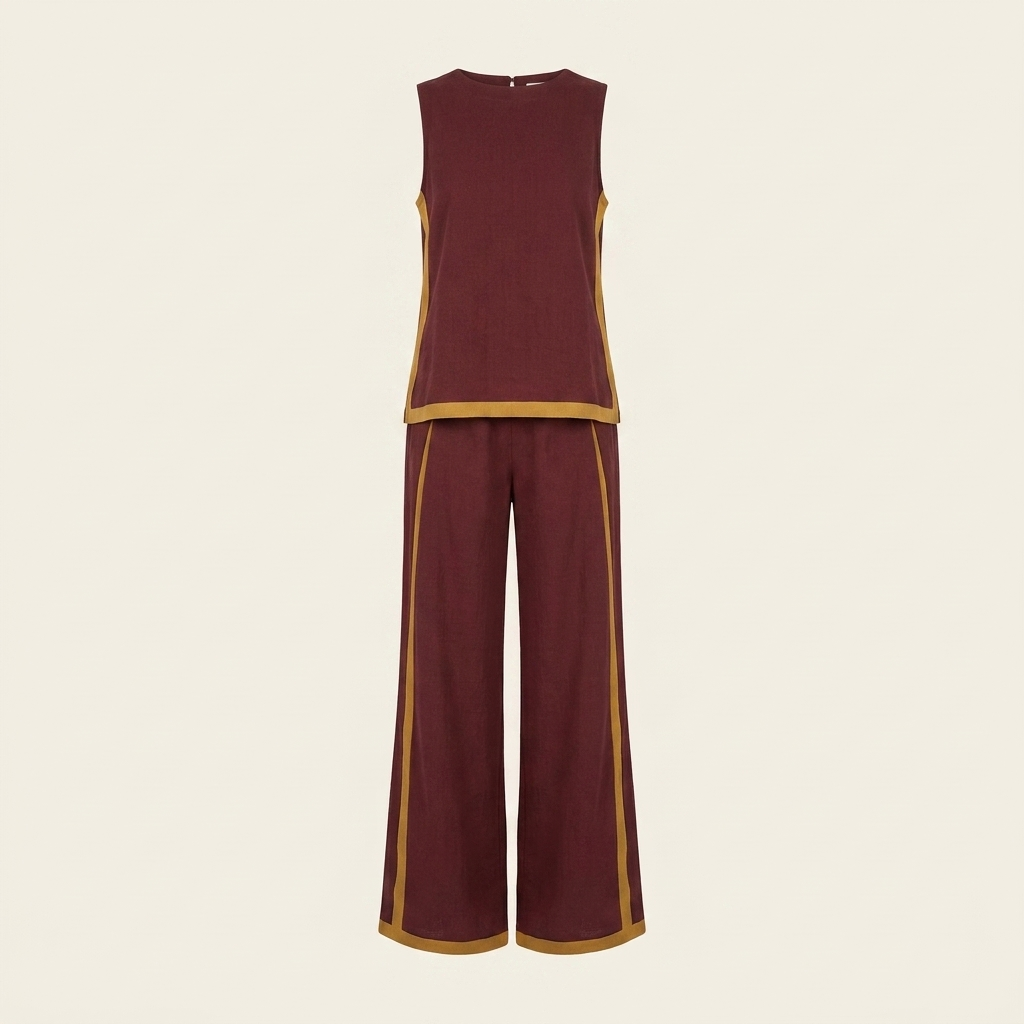 Maya Two-Piece Set — Burgundy hero