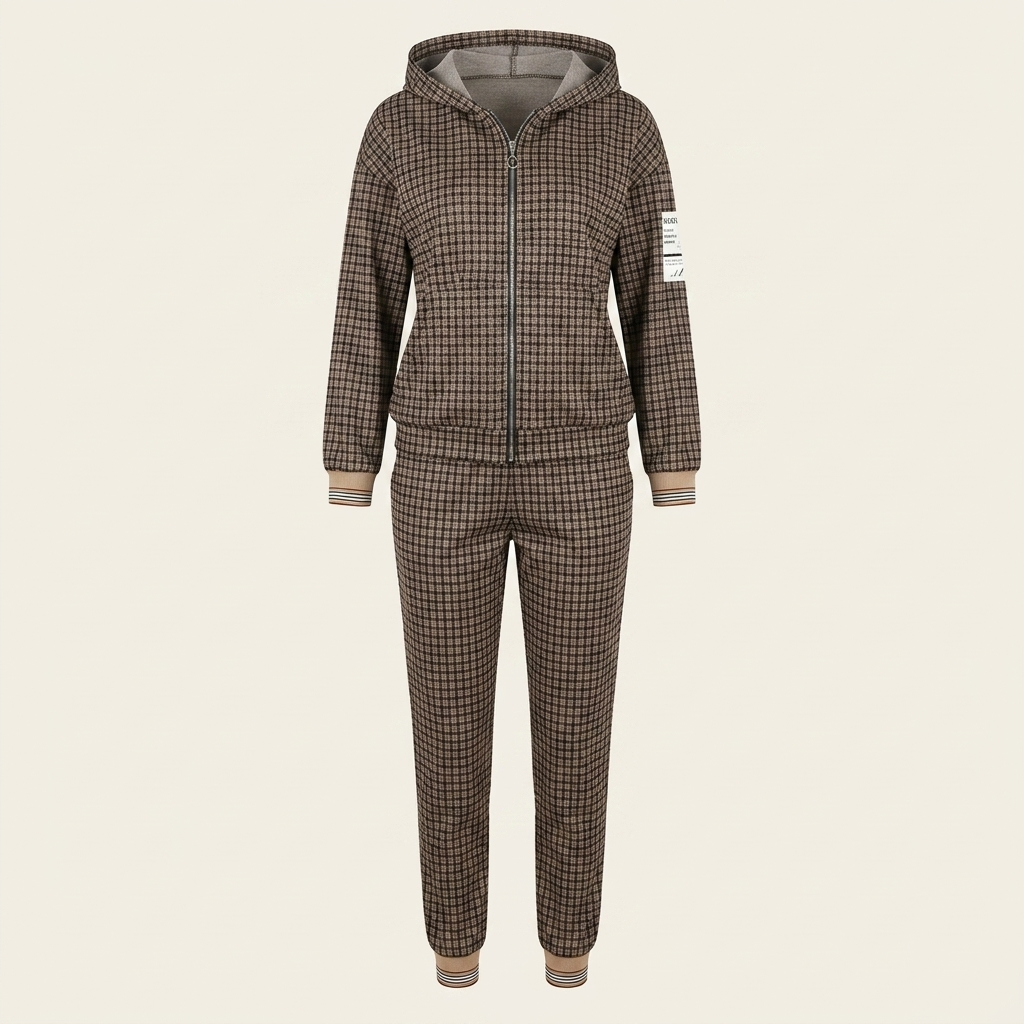 Luna Tracksuit — BrownStriped hero