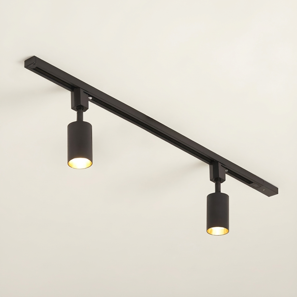 Cylinder Track Light — Black hero