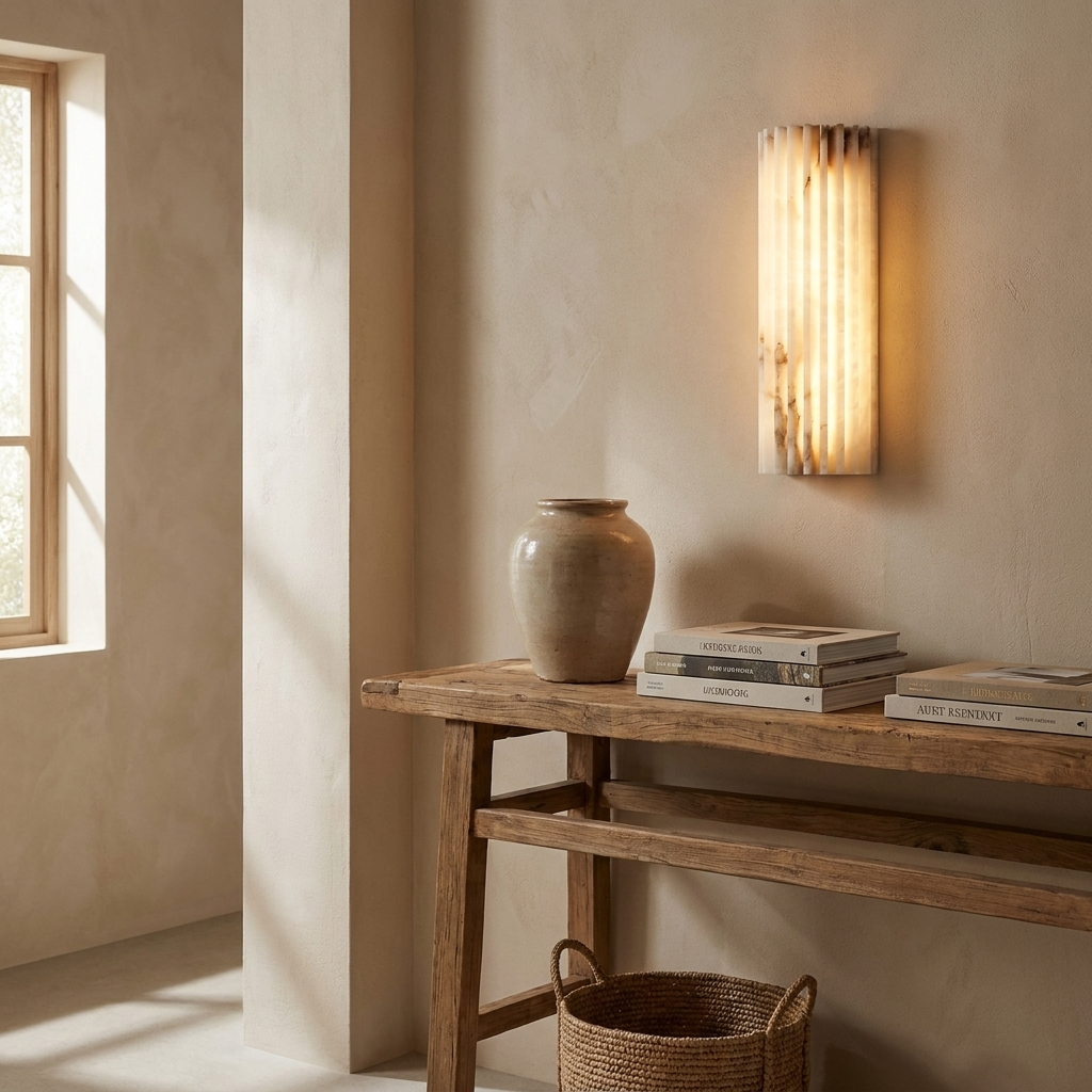 Alabaster Sconce — in-use