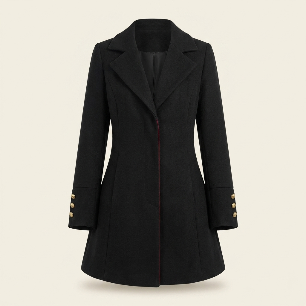 Kinumoti Prestige Wool Coat — Black