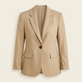 Kinumoti Notch Lapel Blazer — Beige
