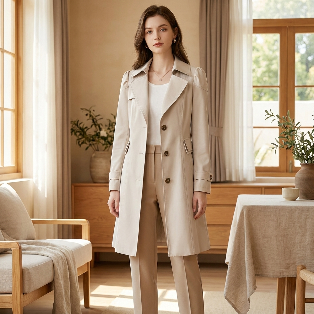 Kinumoti Classic Trench — Lifestyle