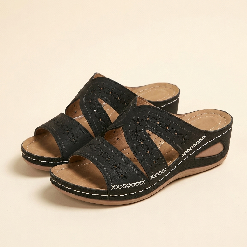 Kinumoti Grace Sandals — Black