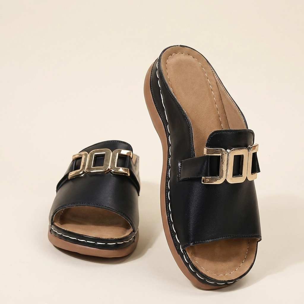 Kinumoti Chic Sandals — Black