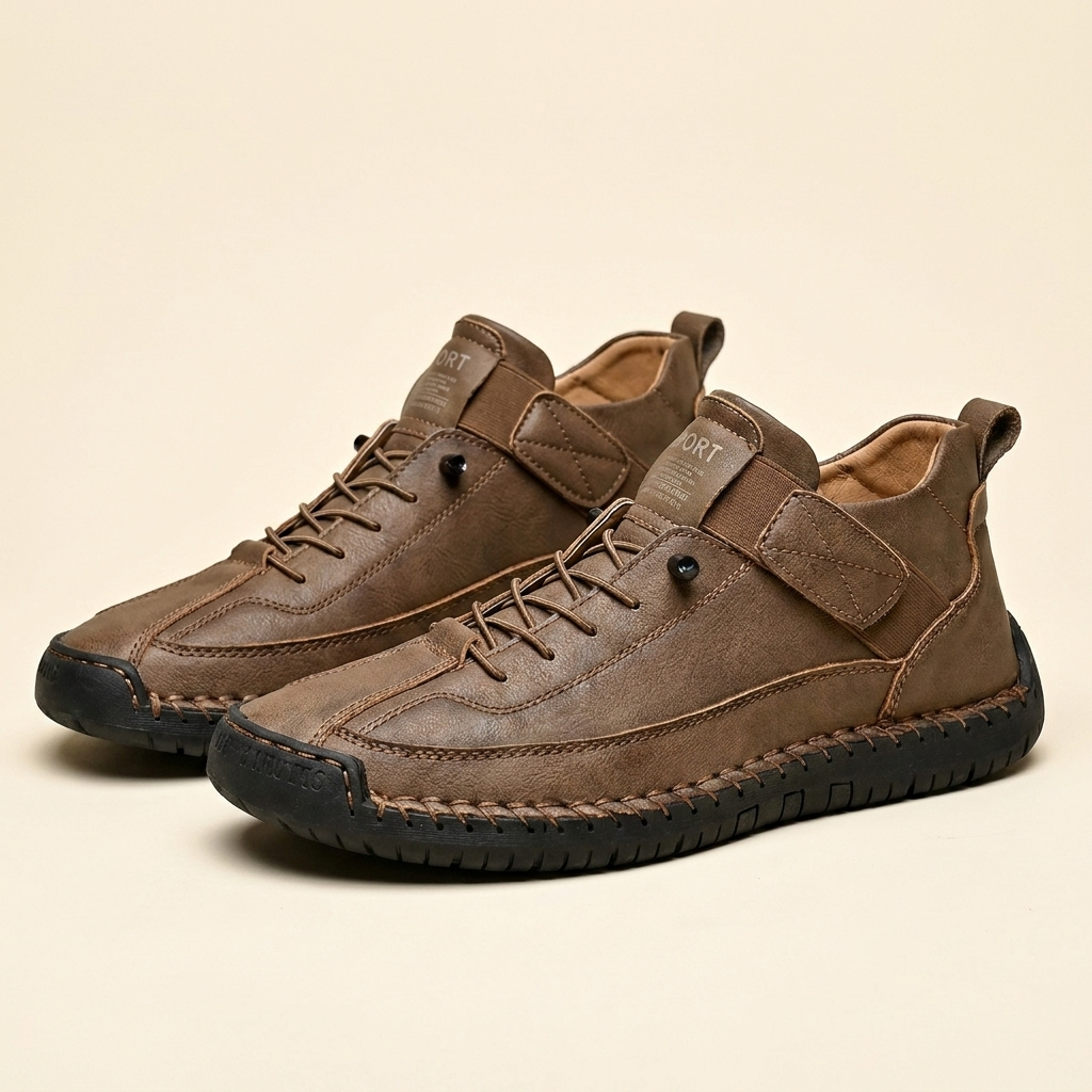 Kinumoti Comfort Wave Sneakers — Forest Brown
