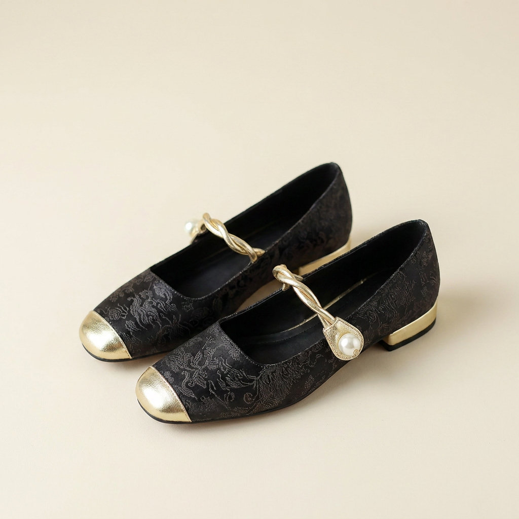 Kinumoti Elegant Mary Janes — Black