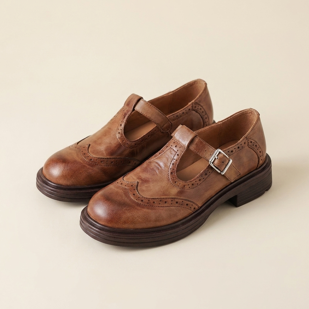 Kinumoti Mattea Mary Janes — Brown