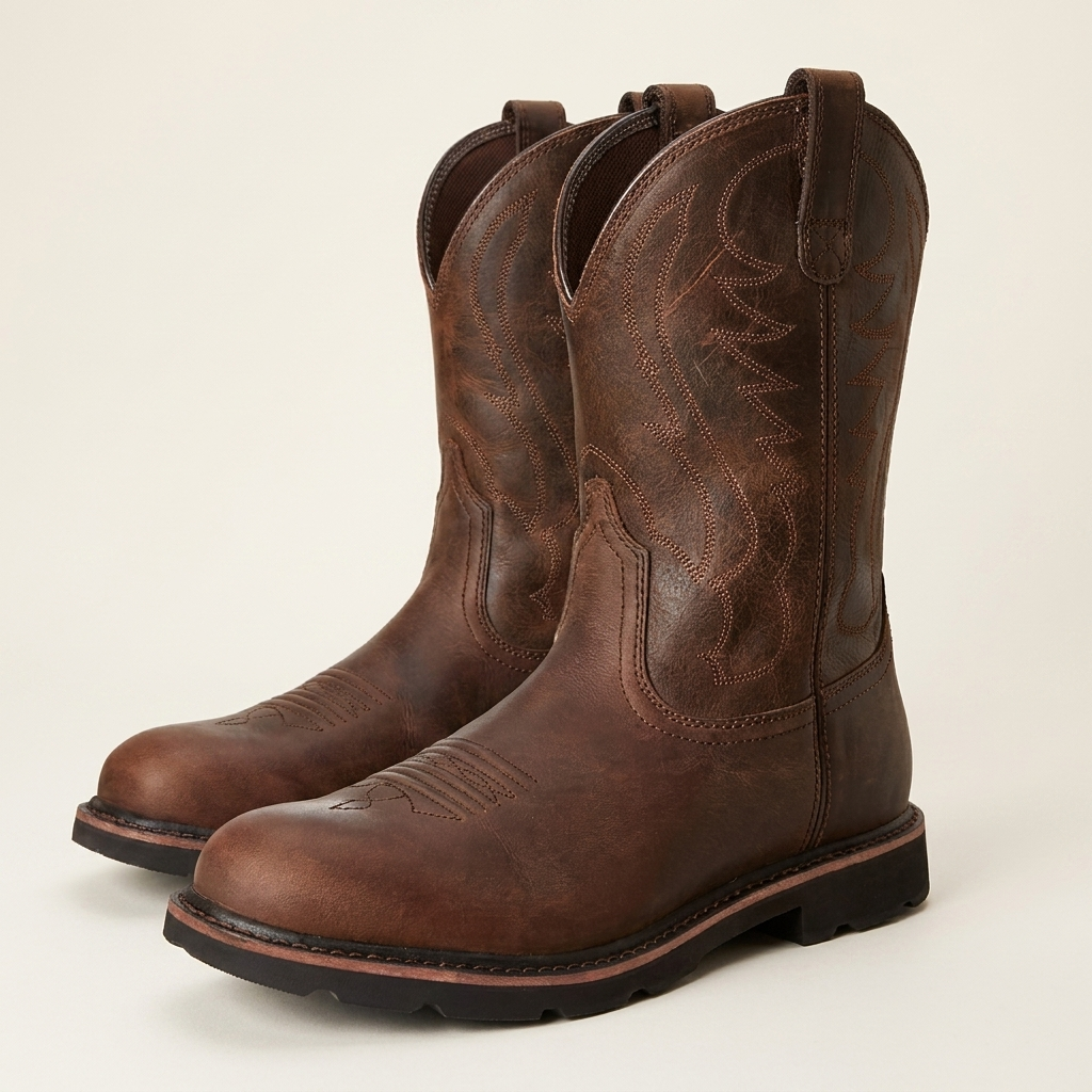 Kinumoti Ryder Cowboy Boots — Brown