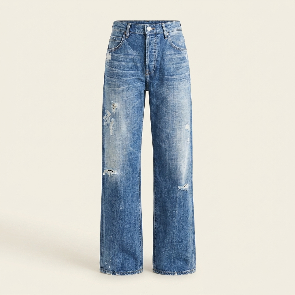 Kinumoti Emma Wide-Leg Jeans — Blue