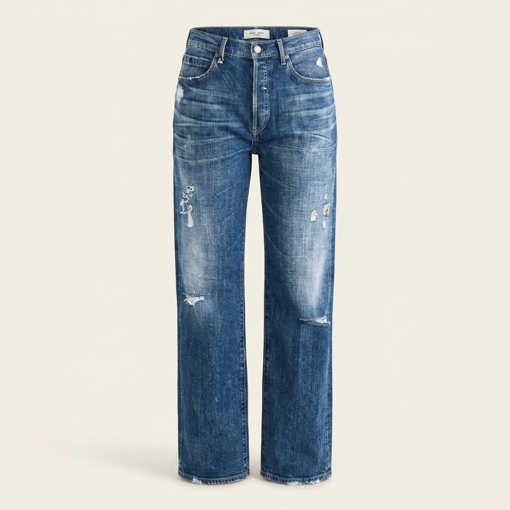 Kinumoti Emma Wide-Leg Jeans — Dark Blue