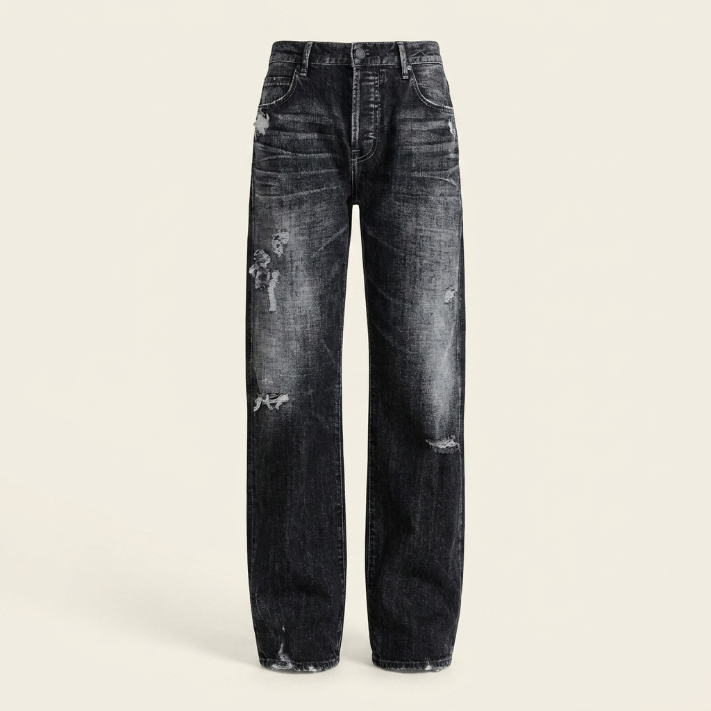 Kinumoti Emma Wide-Leg Jeans — Black