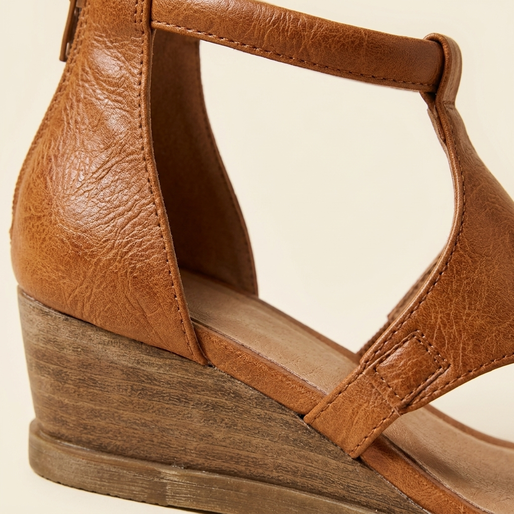 Kinumoti Comfort Wedge Sandals — Detail