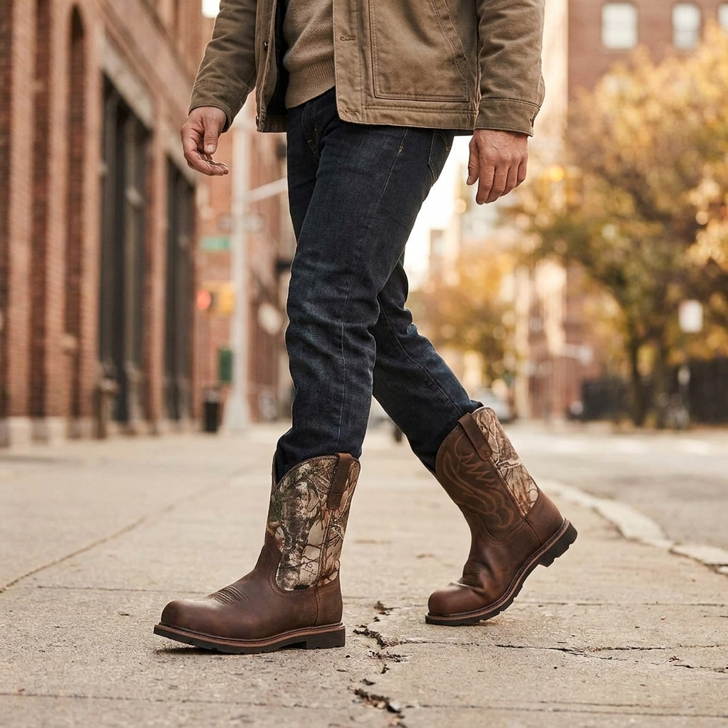 Kinumoti Ryder Cowboy Boots — In use