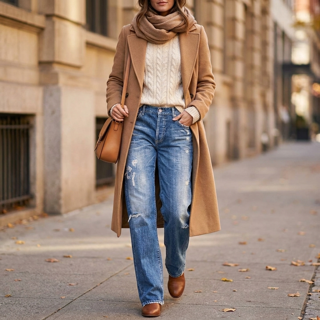Kinumoti Emma Wide-Leg Jeans — In use