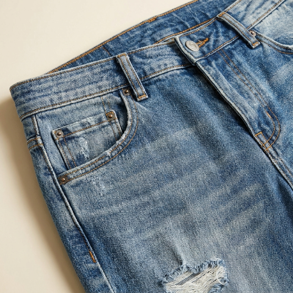 Kinumoti Emma Wide-Leg Jeans — Detail